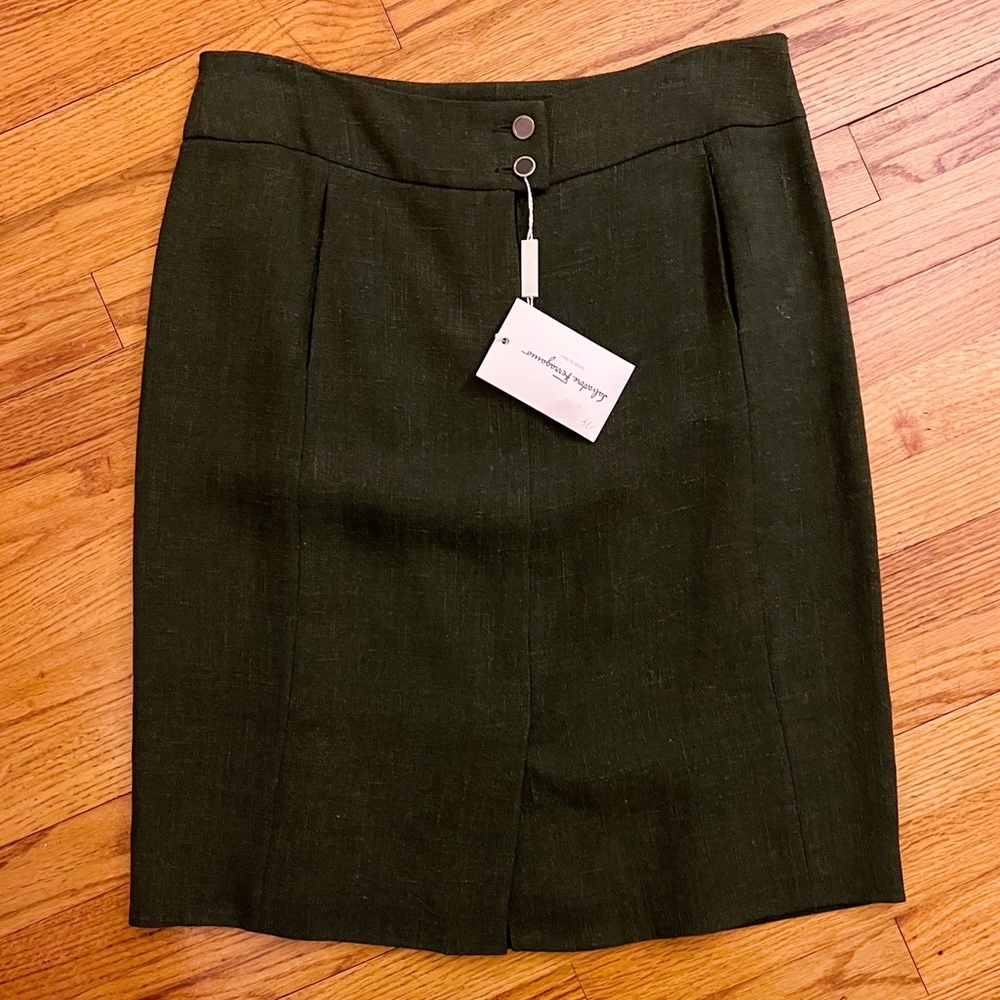 Salvatore Ferragamo Olive Vintage Skirt NWT